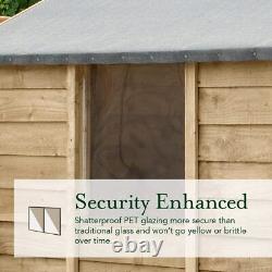 Forest 4Life 6x4 Apex Shed No Window Double Door Garden Storage Free Delivery