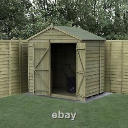 Forest 4Life 7x5 Apex Shed No Window Double Door Wood Garden Storage Free Del