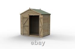 Forest 4Life 7x5 Apex Shed No Window Double Door Wood Garden Storage Free Del