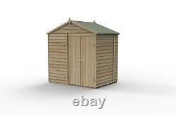 Forest 4Life 7x5 Apex Shed No Window Double Door Wood Garden Storage Free Del