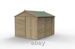 Forest 4Life 8x10 Apex Shed Double Door No Window Garden Storage Free Delivery