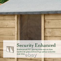 Forest 4Life 8x12 Apex Shed Double Door 6 Window 25yr Guarantee Free Delivery