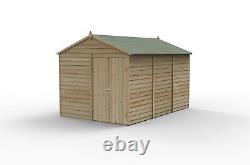 Forest 4Life 8x12 Apex Shed No Window Double Door 25yr Guarantee Free Delivery