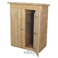 Forest 4'3x3'5 Pressure Treated Sheds Overlap Pent Roof Garden Store Storage