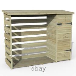 Forest 6'5 x 2'3 Pent Log Store Tool Shed Wooden 15Yr Guarantee Free Delivery