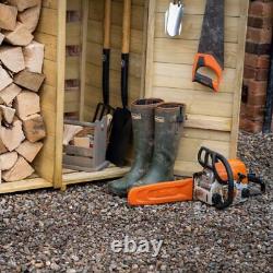 Forest 6'5 x 2'3 Pent Log Store Tool Shed Wooden 15Yr Guarantee Free Delivery