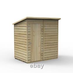 Forest 6x4 4Life Overlap Pent Shed, No Window 25yr Guarantee Free Delivery
