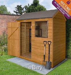 Forest 6x4 Dip Treated Reverse Apex Wooden Garden Tool Shed Storage 6FT 4FT NEW
