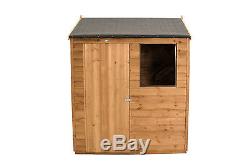 Forest 6x4 Dip Treated Reverse Apex Wooden Garden Tool Shed Storage 6FT 4FT NEW