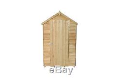 Forest 6x4 Pressure Treated Apex Windowless Garden Tool Shed Patio Storage NEW