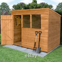 Forest 6x8 Dip Treated Timber Pent Roof Shed Garden Tool Storage FREE PADLOCK
