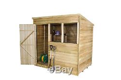 Forest 7x5 Pressure Treated Pent Shed Outdoor Patio Garden Tool Storage 7FT 5FT