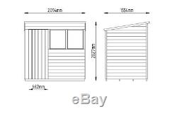 Forest 7x5 Pressure Treated Pent Shed Outdoor Patio Garden Tool Storage 7FT 5FT