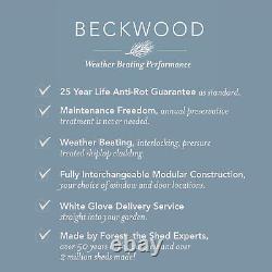 Forest Beckwood 10x6 Reverse Apex Wooden Garden Shed No Windows Double Door
