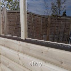 Forest Beckwood 10x8 Reverse Apex Wooden Garden Shed 4 Windows Double Door