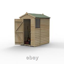 Forest Beckwood 4x6 Apex Wooden Garden Shed 1 Window