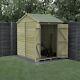 Forest Beckwood 5x7 Reverse Apex Wooden Garden Shed No Windows Double Door