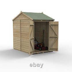 Forest Beckwood 5x7 Reverse Apex Wooden Garden Shed No Windows Double Door