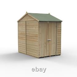 Forest Beckwood 5x7 Reverse Apex Wooden Garden Shed No Windows Double Door