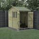 Forest Beckwood 5x7 Shed Wooden Reverse Apex 2 Windows Double Door Free Delivery