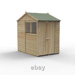 Forest Beckwood 5x7 Shed Wooden Reverse Apex 2 Windows Double Door Free Delivery