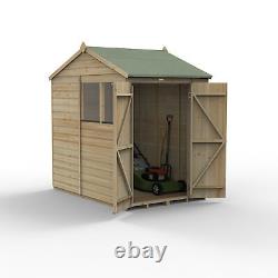 Forest Beckwood 5x7 Shed Wooden Reverse Apex 2 Windows Double Door Free Delivery