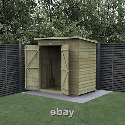 Forest Beckwood 6x4 Pent Shed No Window Double Dr Wood Outdoor Storage Free Del