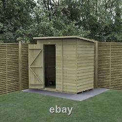 Forest Beckwood 6x4 Pent Wooden Garden Shed No Windows