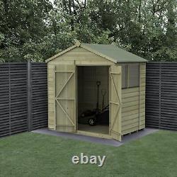 Forest Beckwood 7x5 Apex Wooden Garden Shed 2 Windows Double Door