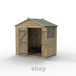 Forest Beckwood 7x5 Apex Wooden Garden Shed 2 Windows Double Door