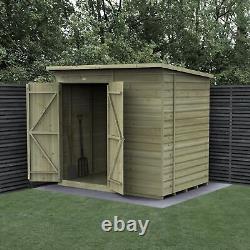 Forest Beckwood 7x5 Pent Shed No Window Double Dr Wood Outdoor Storage Free Del