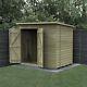 Forest Beckwood 7x5 Pent Shed No Window Double Dr Wood Outdoor Storage Free Del