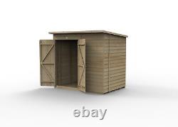 Forest Beckwood 7x5 Pent Shed No Window Double Dr Wood Outdoor Storage Free Del