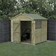 Forest Beckwood 7x7 Apex Wooden Garden Shed 2 Windows Double Door