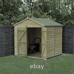 Forest Beckwood 7x7 Apex Wooden Garden Shed No Windows Double Door