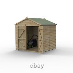 Forest Beckwood 7x7 Apex Wooden Garden Shed No Windows Double Door