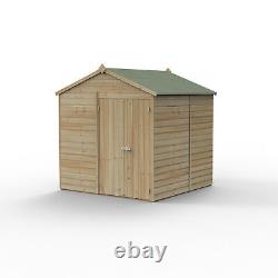 Forest Beckwood 7x7 Apex Wooden Garden Shed No Windows Double Door