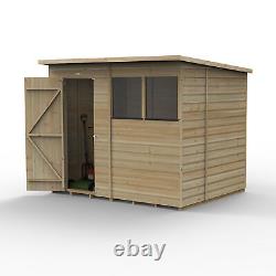 Forest Beckwood 8x6 Pent Wooden Garden Shed 2 Windows