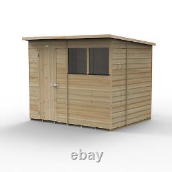 Forest Beckwood 8x6 Pent Wooden Garden Shed 2 Windows