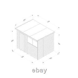 Forest Beckwood 8x6 Pent Wooden Garden Shed 2 Windows