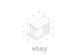 Forest Beckwood Apex Summerhouse 6x8 Double Door 5 Windows Garden Shed