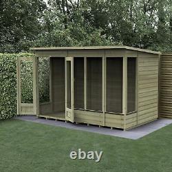 Forest Beckwood Pent Summerhouse 10x6 Double Door 5 Windows Garden Shed