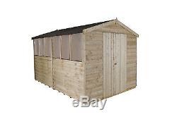 Forest Garden Pressure Treated 12x8 Wooden Forest Timber Workshop Shed 12FT 8FT