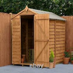Forest Overlap Dip Treated 6x4 Apex Wooden Garden Shed No Window