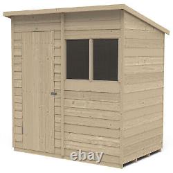 Forest Overlap Pressure Treated Pent Shed withBase 1.97m x 1.38m 200cm H 144kg