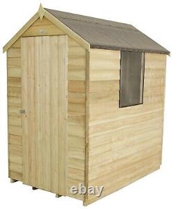 Forest Overlap Pressure Treated Wooden Apex Shed 6 x 4ft