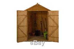 Forest Timber 6x4 Dip Treated Apex Double Door Wooden Garden Tool Shed Storage