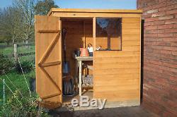 Forest Timber 6x4 Dip Treated Pent Wooden Garden Tool Shed Storage New