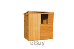 Forest Timber 6x4 Dip Treated Pent Wooden Garden Tool Shed Storage New