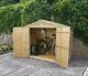 Forest Wooden Bike Shed Pressure Treated New Wood Double Door Garden Storage 7x3
